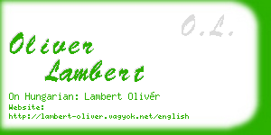 oliver lambert business card